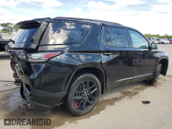 2021 Chevrolet Traverse Premier with VIN 1GNERKKW6MJ238743, listed as a Copart auction lot 57995125 with 61,096 mi miles and Salvage title. Bid and sale history available at DreamBid. Image 3.