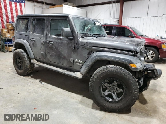 2018 Jeep Wrangler Unlimited Sport S z VIN 1C4HJXDG6JW133411, wystawiony jako Copart lot #82704734 z przebiegiem 46 141 mil mil oraz Szkoda całkowita • Salvage title. Historia ofert i sprzedaży dostępna na DreamBid. Obrazek 4.