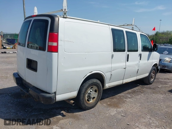 2012 Chevrolet Express Cargo Van with VIN 1GCWGFCA6C1147841, listed as a IAAI auction lot 42042056 with 248,374 mi miles. Bid and sale history available at carsss.com. Image 4.