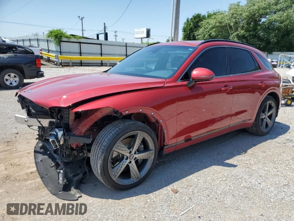 2023 Genesis GV70 2.5T with VIN KMUMADTB3PU111631, listed as a Copart auction lot 60283415 with 37,708 mi miles and Salvage title. Bid and sale history available at DreamBid. Image 1.