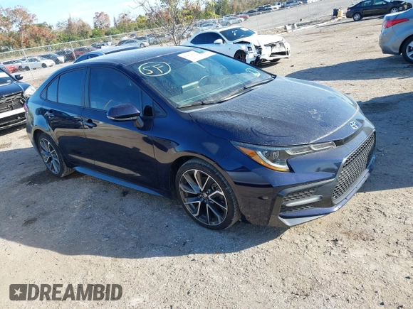 2021 Toyota Corolla SE with VIN 5YFS4MCE3MP063746, listed as a IAAI auction lot 41472956 with 72,199 mi miles. Bid and sale history available at carsss.com. Image 1.