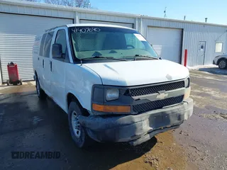 2010 Chevrolet Express Cargo Van with VIN 1GCZGFBA8A1173482, listed as a IAAI auction lot 41407640 with 0 mi miles. Bid and sale history available at carsss.com. Image 1.