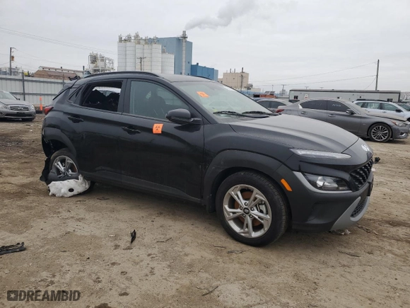 2023 Hyundai Kona SEL with VIN KM8K6CAB1PU063602, listed as a Copart auction lot 43431645 with 0 mi miles and Salvage Title. Bid and sale history available at carsss.com. Image 4.