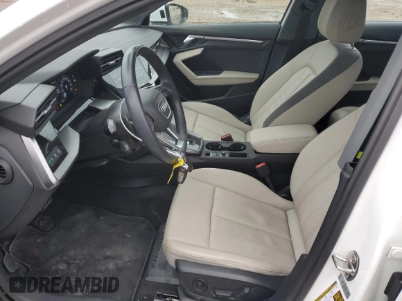 2022 Audi A3 Premium Plus with VIN WAUBUDGY0NA098249, listed as a Copart auction lot 88032825 with 44,166 mi miles and Salvage Title. Bid and sale history available at carsss.com. Image 7.