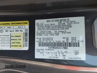 2018 Ford Mustang EcoBoost Premium with VIN 1FATP8UHXJ5117800, listed as a IAAI auction lot 42232395 with 54,632 mi miles and . Bid and sale history available at DreamBid. Image 9.