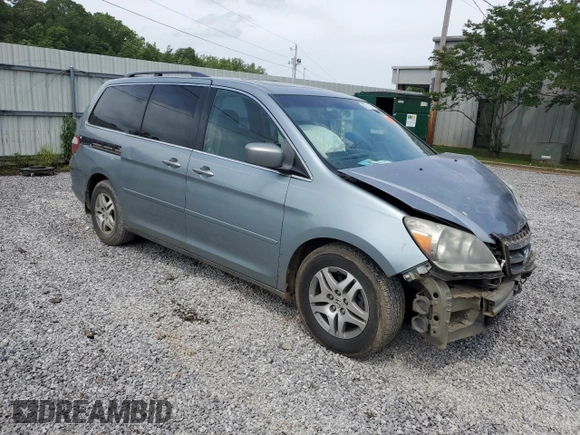 2005 Honda Odyssey EX-L with VIN 5FNRL38765B088756, listed as a Copart auction lot 57071365 with 243,277 mi miles and Salvage title. Bid and sale history available at DreamBid. Image 4.