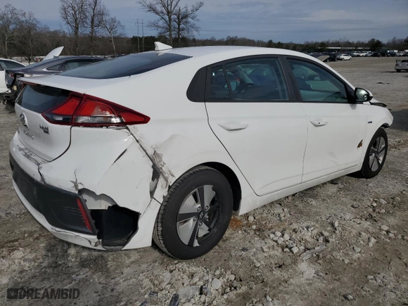 2020 Hyundai Ioniq Hybrid Blue with VIN KMHC65LC0LU219967, listed as a Copart auction lot 42526315 with 112,217 mi miles and Salvage Title. Bid and sale history available at carsss.com. Image 3.