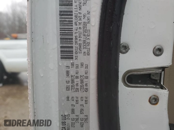 2015 Ram 3500 Laramie with VIN 3C63RRJL0FG625560, listed as a Copart auction lot 43155315 with 176,003 mi miles and Salvage Title. Bid and sale history available at carsss.com. Image 12.