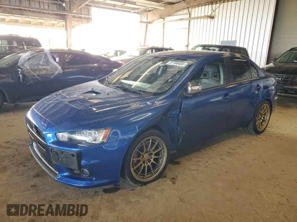 2011 Mitsubishi Lancer Evolution MR with VIN JA32W5FV0BU011274, listed as a Copart auction lot 51160405 with 142,818 mi miles and Salvage Title. Bid and sale history available at carsss.com. Image 1.