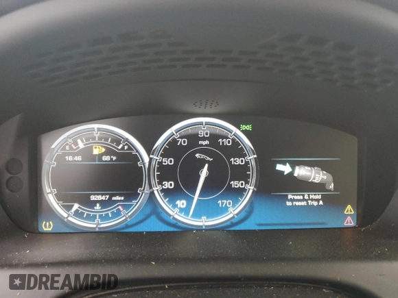 2014 Jaguar XJ Portfolio with VIN SAJWJ2GD5E8V69982, listed as a Copart auction lot 58933515 with 92,847 mi miles and Salvage title. Bid and sale history available at DreamBid. Image 9.