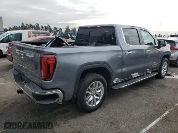 2021 GMC Sierra 1500 with VIN 3GTP8DET4MG266950, listed as a Copart auction lot 81965234 with 55,968 mi miles and Salvage Title. Bid and sale history available at DreamBid. Image 3.