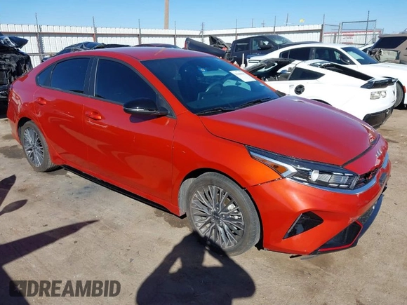 2024 Kia Forte GT-Line with VIN 3KPF54AD6RE697439, listed as a IAAI auction lot 41660030 with 13,822 mi miles. Bid and sale history available at carsss.com. Image 1.