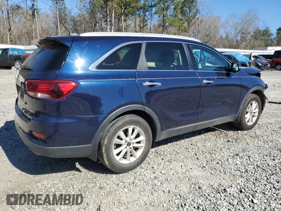 2020 Kia Sorento LX with VIN 5XYPG4A37LG671559, listed as a Copart auction lot 49225005 with 56,023 mi miles and Salvage Title. Bid and sale history available at DreamBid. Image 3.
