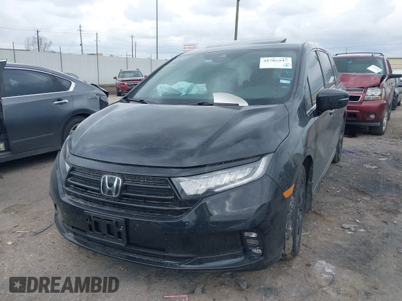 2024 Honda Odyssey Sport with VIN 5FNRL6H75RB056176, listed as a IAAI auction lot 41701547 with 10,660 mi miles and . Bid and sale history available at DreamBid. Image 2.