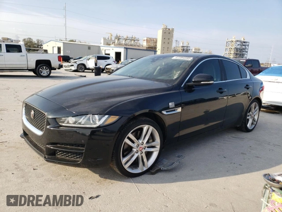 2017 Jaguar XE 35t Prestige with VIN SAJAK4BV6HA946772, listed as a Copart auction lot 47204595 with 124,386 mi miles and Clean Title. Bid and sale history available at carsss.com. Image 1.