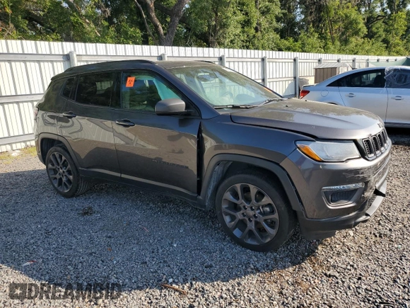 2021 Jeep Compass 80th Anniversary with VIN 3C4NJCEB1MT603899, listed as a Copart auction lot 58084775 with 69,461 mi miles and Non repairable. Bid and sale history available at DreamBid. Image 4.