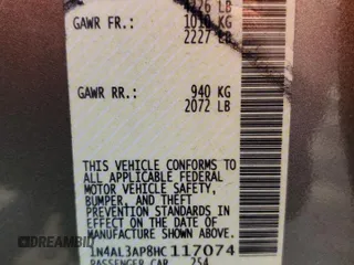 2017 Nissan Altima 2.5 SV with VIN 1N4AL3AP8HC117074, listed as a Copart auction lot 52078885 with 139,409 mi miles and Salvage Title. Bid and sale history available at carsss.com. Image 13.