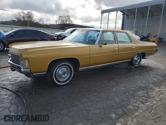 1971 Chevrolet Impala с VIN 1646911161106, выставлен на аукционе Copart как лот 80733654 с пробегом 53 185 миль миль и Списание • Salvage title. История ставок и продаж доступна на DreamBid. Изображение 1.