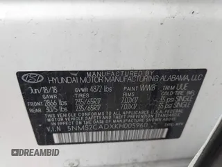 2019 Hyundai Santa Fe SE z VIN 5NMS2CADXKH005960, wystawiony jako IAAI lot #42341142 z przebiegiem 71 617 mil mil oraz . Historia ofert i sprzedaży dostępna na DreamBid. Obrazek 9.