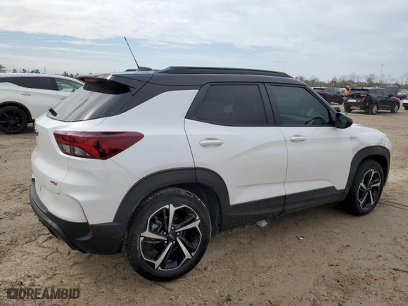 2023 Chevrolet TrailBlazer RS with VIN KL79MTSL5PB153957, listed as a Copart auction lot 47112405 with 16,237 mi miles and Salvage Title. Bid and sale history available at carsss.com. Image 3.