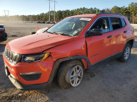 2021 Jeep Compass Sport with VIN 3C4NJDAB5MT591218, listed as a Copart auction lot 87364484 with NaN miles and Salvage Title. Bid and sale history available at carsss.com. Image 1.