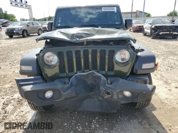 2023 Jeep Wrangler Sport S with VIN 1C4GJXAN7PW634914, listed as a Copart auction lot 63533355 with 39,490 mi miles and Salvage title. Bid and sale history available at DreamBid. Image 5.