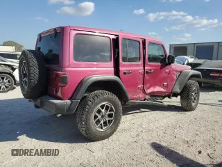 2024 Jeep Wrangler Rubicon with VIN 1C4PJXFG9RW346079, listed as a Copart auction lot 77006914 with 2,446 mi miles and Salvage Title. Bid and sale history available at DreamBid. Image 3.