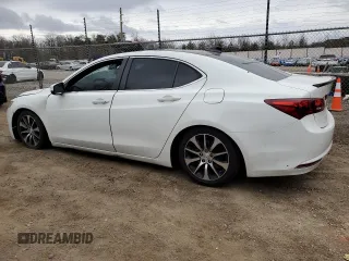 2015 Acura TLX V6 Tech with VIN 19UUB2F59FA018737, listed as a Copart auction lot 47536555 with 104,567 mi miles and Salvage Title. Bid and sale history available at carsss.com. Image 2.