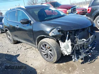 2016 Nissan Rogue SL with VIN 5N1AT2MT3GC771505, listed as a IAAI auction lot 41478720 with 126,734 mi miles. Bid and sale history available at carsss.com. Image 1.