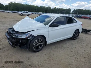 2025 Volkswagen Jetta Sport with VIN 3VWBX7BU4SM069395, listed as a Copart auction lot 58954855 with 515 mi miles and Salvage title. Bid and sale history available at DreamBid. Image 1.