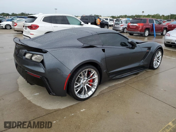 2017 Chevrolet Corvette Z06 3LZ with VIN 1G1YU2D60H5604768, listed as a Copart auction lot 74504534 with 0 mi miles and Non Repairable. Bid and sale history available at carsss.com. Image 3.