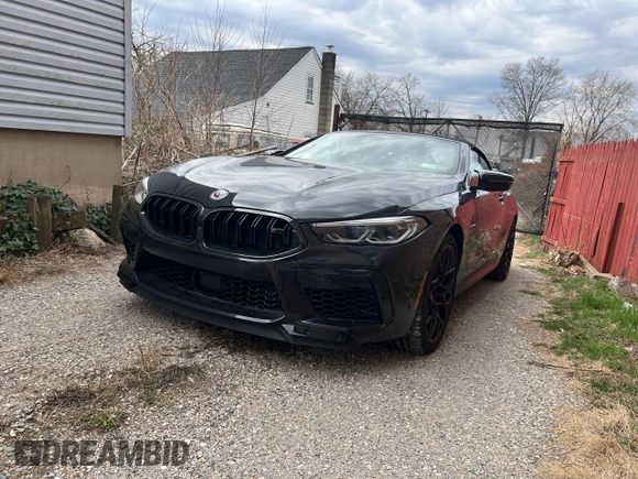 2023 BMW M8 Competition with VIN WBSDZ0C07PCK30073, listed as a Copart auction lot 49407825 with 999,999 mi miles and Salvage Title. Bid and sale history available at carsss.com. Image 1.