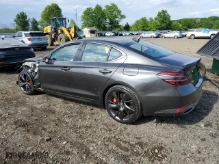 2022 Genesis G70 3.3T with VIN KMTG54TE6NU100703, listed as a Copart auction lot 54643714 with 6,889 mi miles. Bid and sale history available at carsss.com. Image 2.