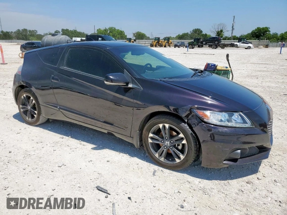2015 Honda CR-Z EX with VIN JHMZF1D6XFS001159, listed as a Copart auction lot 57032225 with 59,903 mi miles and Salvage title. Bid and sale history available at DreamBid. Image 4.