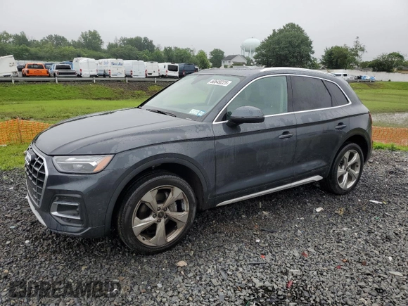 2021 Audi Q5 Premium Plus with VIN WA1BAAFY5M2100978, listed as a Copart auction lot 60649225 with 25,693 mi miles and Salvage title. Bid and sale history available at DreamBid. Image 1.