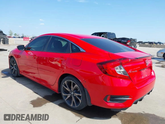 2021 Honda Civic Sport with VIN 2HGFC2F85MH509062, listed as a IAAI auction lot 41884858 with 35,337 mi miles and . Bid and sale history available at DreamBid. Image 3.