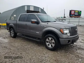 2012 Ford F-150 XL with VIN 1FTFW1ETXCFC20538, listed as a Copart auction lot 58801535 with 204,724 mi miles and Salvage title. Bid and sale history available at DreamBid. Image 4.