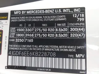 2019 Mercedes-Benz GLS 450 z VIN 4JGDF6EE6KB228708, wystawiony jako IAAI lot #42395243 z przebiegiem 36 209 mil mil oraz . Historia ofert i sprzedaży dostępna na DreamBid. Obrazek 9.