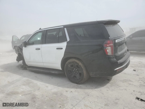 2021 Chevrolet Tahoe Commercial with VIN 1GNSKLED4MR375172, listed as a Copart auction lot 48986465 with 0 mi miles and Salvage Title. Bid and sale history available at carsss.com. Image 2.