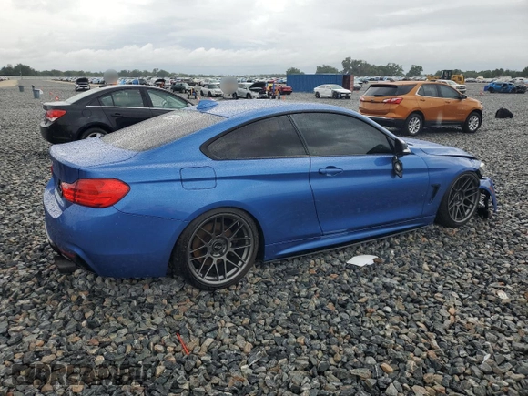 2014 BMW 4 Series 435i xDrive with VIN WBA3R5C50EK187272, listed as a Copart auction lot 56579855 with 129,873 mi miles and Salvage title. Bid and sale history available at DreamBid. Image 3.