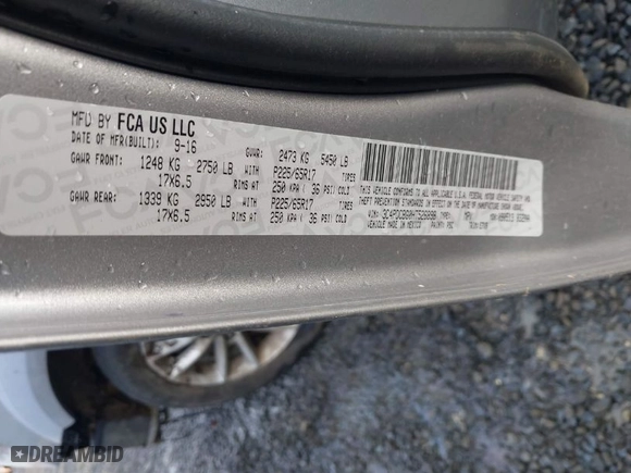 2017 Dodge Journey SXT with VIN 3C4PDCBG0HT526898, listed as a IAAI auction lot 41200721 with 116,946 mi miles. Bid and sale history available at carsss.com. Image 9.