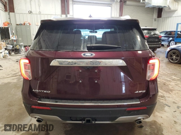 2022 Ford Explorer Limited with VIN 1FMSK8FH6NGB23620, listed as a Copart auction lot 41343345 with 50,318 mi miles and Salvage Title. Bid and sale history available at carsss.com. Image 6.