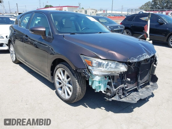 2012 Lexus CT 200h z VIN JTHKD5BH3C2111503, wystawiony jako IAAI lot #42314091 z przebiegiem 53 058 mil mil oraz . Historia ofert i sprzedaży dostępna na DreamBid. Obrazek 1.