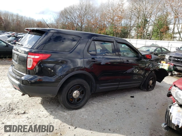 2015 Ford Utility Police Interceptor with VIN 1FM5K8AR2FGA70476, listed as a Copart auction lot 80536514 with 0 mi miles and Salvage Title. Bid and sale history available at carsss.com. Image 3.