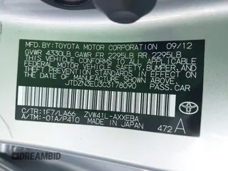 2012 Toyota Prius Two with VIN JTDZN3EU3C3178090, listed as a IAAI auction lot 42195006 with 197,535 mi miles and . Bid and sale history available at DreamBid. Image 9.