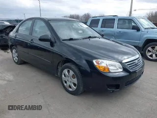 2008 Kia Spectra EX with VIN KNAFE121585528278, listed as a IAAI auction lot 41845648 with 237,008 mi miles. Bid and sale history available at carsss.com. Image 1.