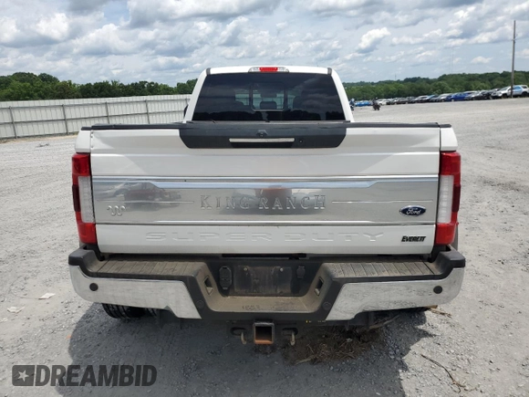 2019 Ford F-350 XL with VIN 1FT8W3DT9KEG33741, listed as a Copart auction lot 59257985 with 60,618 mi miles and Salvage title. Bid and sale history available at DreamBid. Image 6.