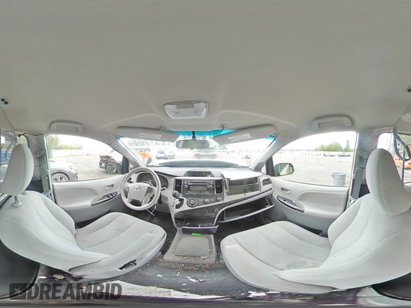 2014 Toyota Sienna L with VIN 5TDZK3DC8ES479523, listed as a Copart auction lot 57625515 with 45,373 mi miles and Salvage title. Bid and sale history available at DreamBid. Image 15.