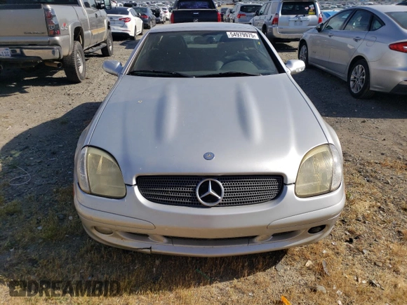 2001 Mercedes-Benz SLK-Class with VIN WDBKK65F11F178256, listed as a Copart auction lot 54979975 with 95,439 mi miles and Salvage Title. Bid and sale history available at carsss.com. Image 5.