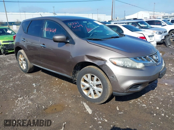 2011 Nissan Murano S with VIN JN8AZ1MW1BW168958, listed as a IAAI auction lot 42216169 with 173,528 mi miles and . Bid and sale history available at DreamBid. Image 1.